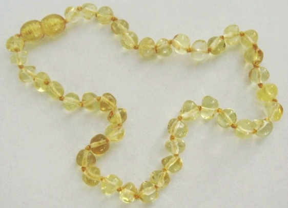 <u>Baltic Amber Necklace - Kids Polished Yellow - Health & Wellness Jewelry</u>