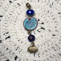 make a wish, enameled dandelion necklace pendant-9
