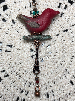 red bird necklace pendant