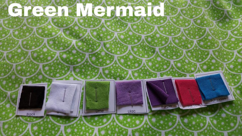 Green Mermaid Scale Scrundies OR Bunzies