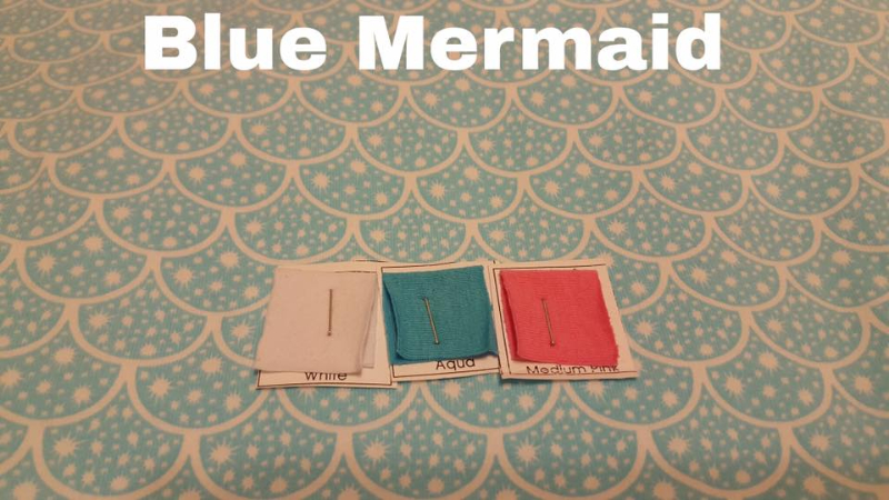 Blue Mermaid Scale Scrundies OR Bunzies