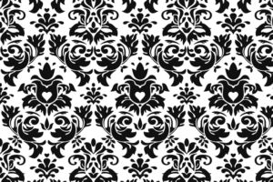 Knit Black & White Damask by EuroGirlsBoutique