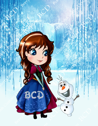 Custom Snowman Princess Panel 