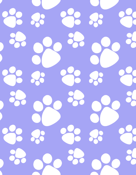 1yd cut R- 24 Fetchy Lavender Paws Brushed Poly
