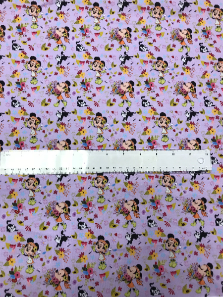 1yd cut Flower Garden Small Scale Lavender Swim Fabric