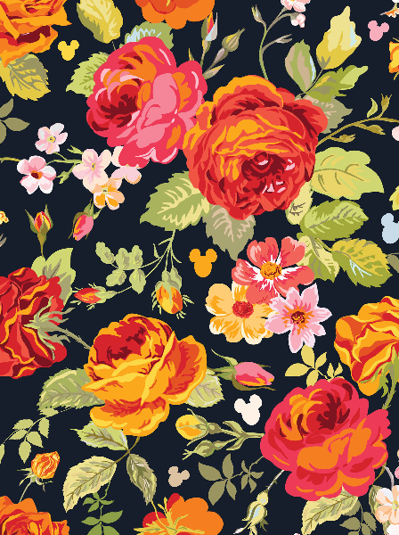 Retail Round 18 Vintage Lovin' 1yd Cut Floral Fabric CL