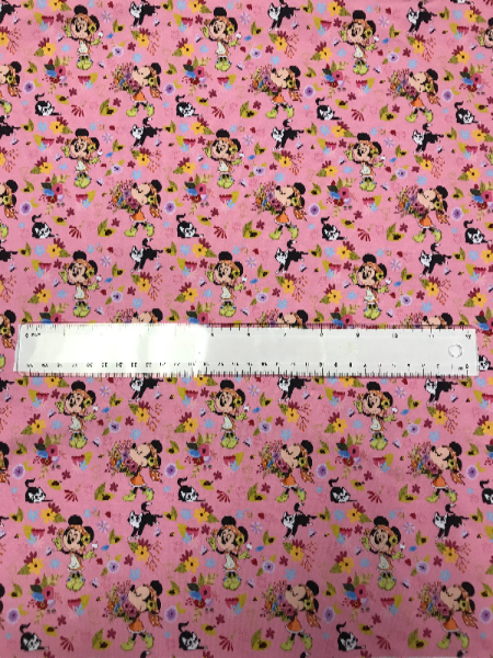1yd cut Flower Garden Small Scale Pink Swim Fabric