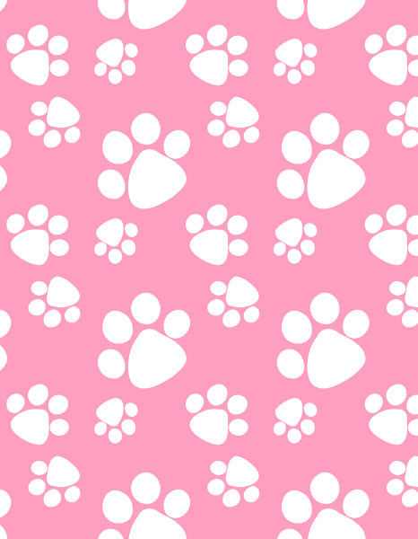 1yd cut R-24 Fetchy Pink Paws Woven