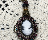 cameo princess locket necklace pendant