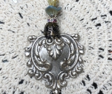 vintage victorian heart necklace pendant-8
