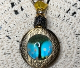 mystic tree vintage locket necklace pendant