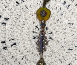 lovely leaves-enameled leaf necklace pendant
