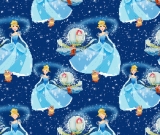 2yd cut Lunar Princess Large Scale Minky Fluff Fabric