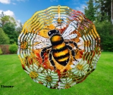 Bee Flower 3D Wind Spinner
