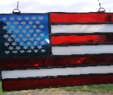 American Flag Stained Glass Sun Catcher