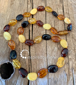 <u>Gorgeous Large Bead Baltic Amber Adult Necklace</u><br>4 Diff Disc