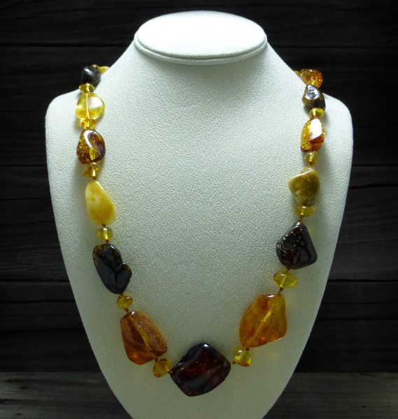 <u>Baltic Amber Necklace - Polished Attractive Multicolor Amber</u><br>$74.97 w/ discount code: 25