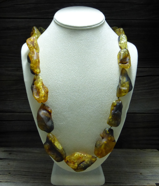 <u>Baltic Amber Necklace - Unpolished Chunky Natural Amber</u><br>$93.71 w/ discount code: 25