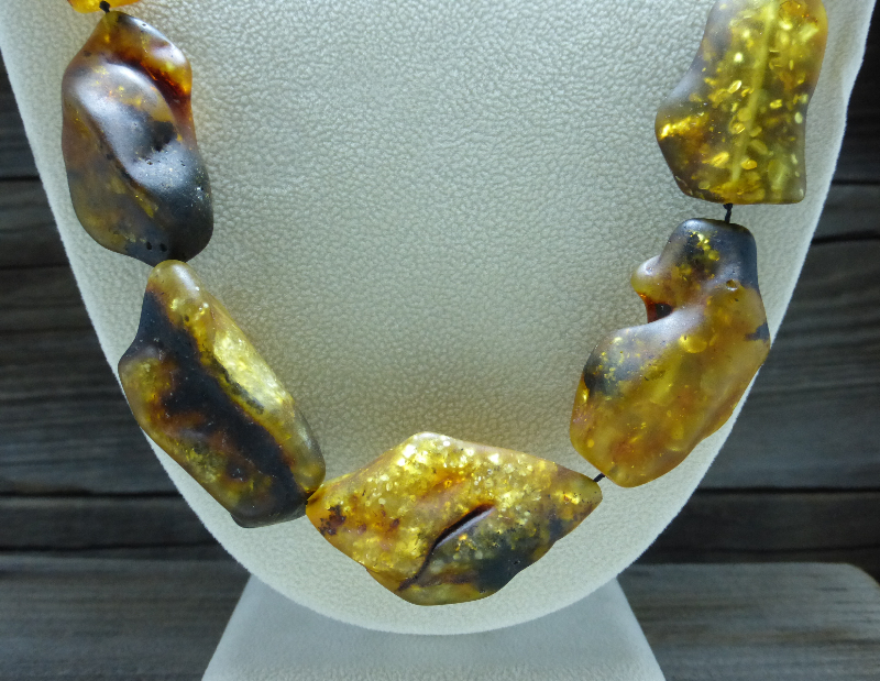 <u>Baltic Amber Necklace - Unpolished Chunky Natural Amber</u><br>$93.71 w/ discount code: 25