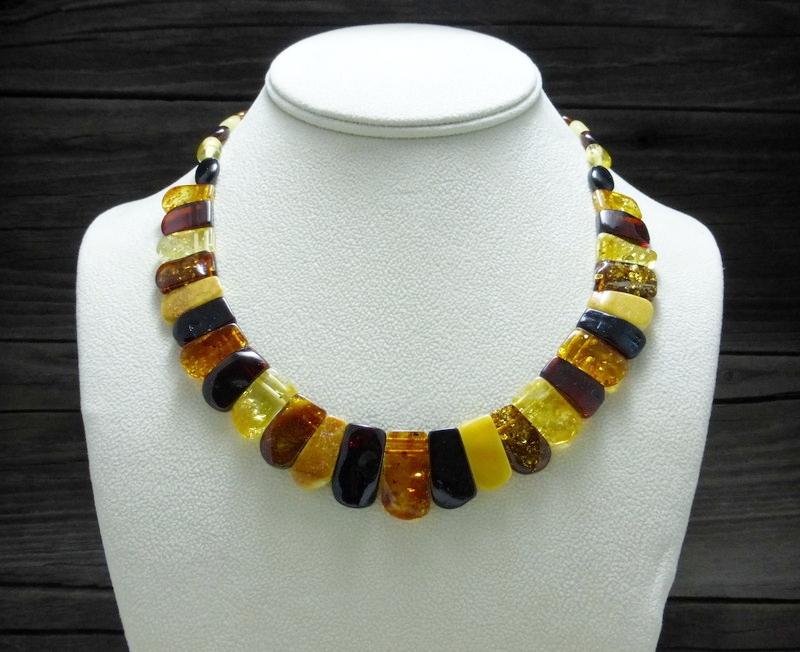<u>Baltic Amber Necklace - Polished Multicolor Elegant</u><br>$74.97 w/ discount code: 25
