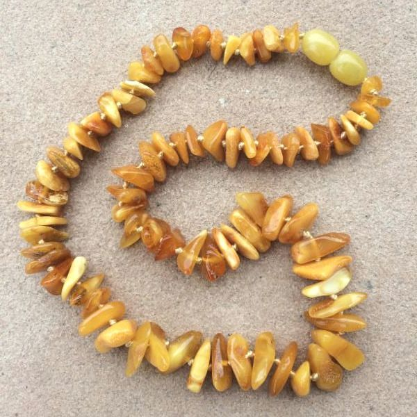 <u>SALE! Kids 13-14"<br>Large Polished Chips Baltic Amber Necklace</u>