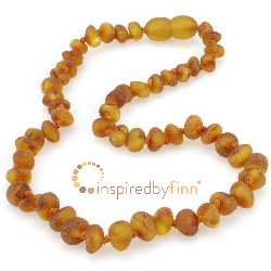 <u>Amber Teething Necklace - Kids Unpolished Cider - All Kids Sizes<br>Inspired By Finn</u>