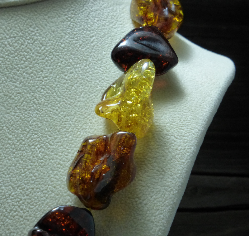 <u>Baltic Amber Necklace - Polished Chunky Multicolor</u><br>$93.71 w/ discount code: 25