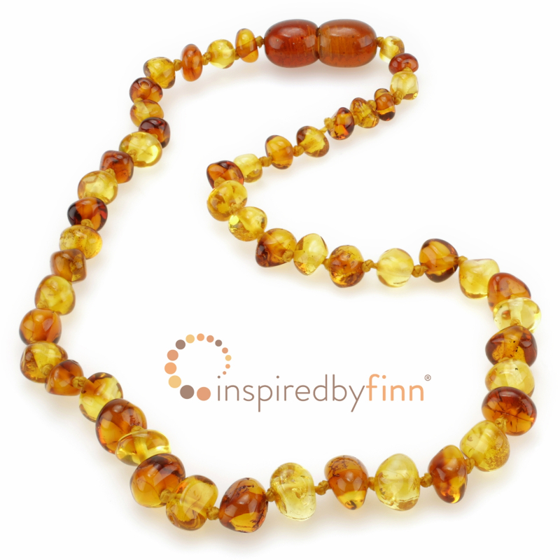 <u>SALE! (Select Sizes) - Amber Teething Necklace - Kids Polished Yellow & Honey - Teething, Health & Wellness</u>