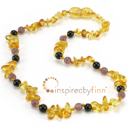 <u>SALE! Amber Teething Necklace - Kids Polished Lemon Chips + CURBS HYPERACTIVITY, All Kids Sizes<br>Inspired by Finn</u>