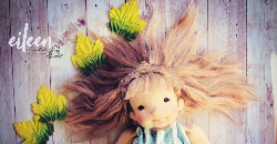Eileen, a 15-inch Natural Fiber Art Doll by LesPouPZ