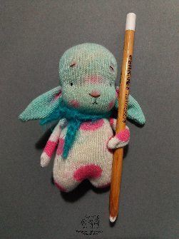 Bunny, pocket doll, 4''