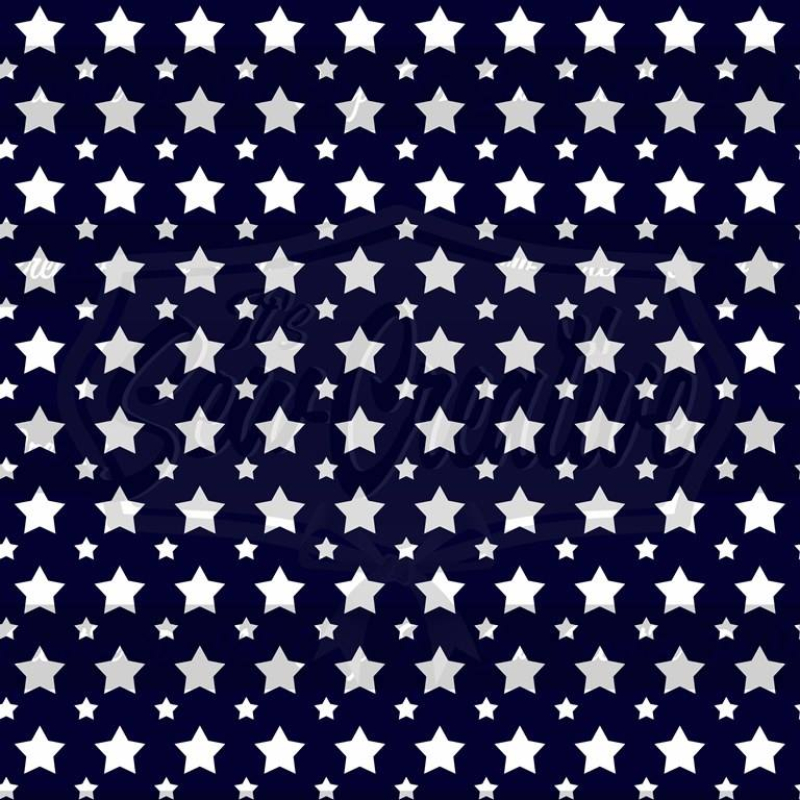 Navy with White Stars C/L (2 yd cut)