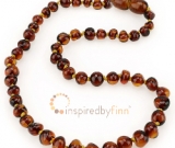 Amber Teething Necklace - Kids Polished CognacInspired By Finn