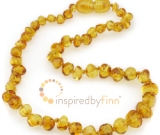 SALE! (Select Sizes) - Amber Teething Necklace - Kids Polished Golden Swirl