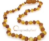 Amber Teething Necklace - Kids Unpolished Mixture - All Kids Sizes - Teething, Health & Wellness<