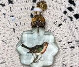 song bird, vintage necklace pendant