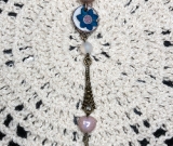 star flower, enameled flos necklace pendant