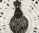 dance of the goddess kiln fired necklace pendant