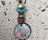 bee-ing blessed in bliss enameled necklace pendant