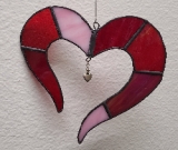 Open Heart Stained Glass Sun Catcher